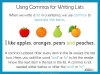 Commas for Writing Lists - Years 3 and 4 Teaching Resources (slide 4/18)